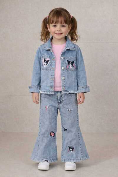 yns coolstar Σετ 2 τεμαχίων: Τζιν ΠΑΝΤΕΛΟΝΙ και ΜΠΟΥΦΑΝ με βαμβακερό κέντημα ...