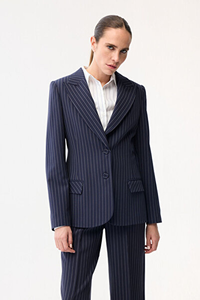 adL Çizgili Blazer Ceket