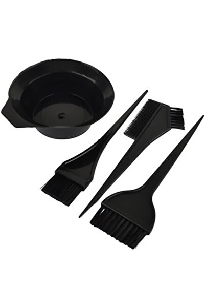 Generic Fully Combo Set Of 4 Pcs Hair Coloring Dye Kit Brushes With Mixing Bowl