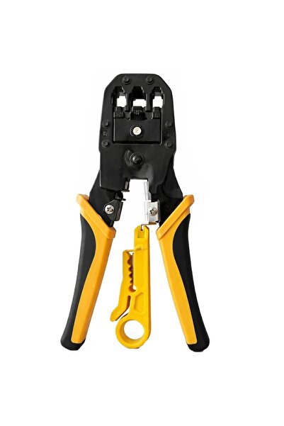 PUFO Clește de sertizare profesional 3 în 1 4P/6P/8P pentru RJ11, RJ12, RJ45 ...