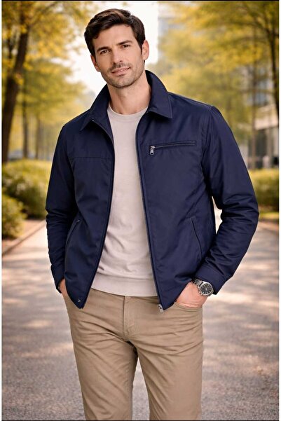 BY BEYEMS BONDİ CLASSIC ΕΠΟΧΙΑΚΟ ΛΕΠΤΟ ΠΑΛΤΟ ΣΚΟΥΡΟ ΜΠΛΕ