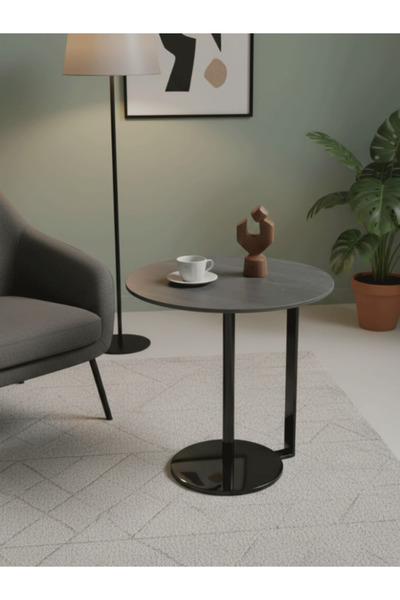 BEC8 Modern side table with a contemporary round design