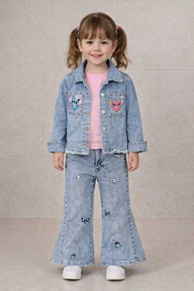 yns coolstar Σετ 2 τεμαχίων: Τζιν Παντελόνι και Μπουφάν με ΣΧΕΔΙΑΣΜΕΝΟ βαμβακ...