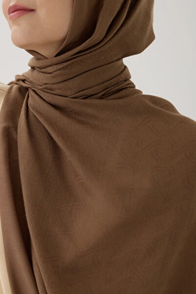 Bonnie Clyde ملابس نسائية محتشمة، شال جاكار بلون برونزي موسمي بنمط حلزوني - B...