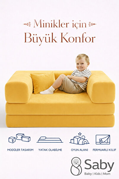 SABY Premium 140x70 cm Modüler Çocuk ve Genç Koltuğu – Yatak Olabilen Sünger ...