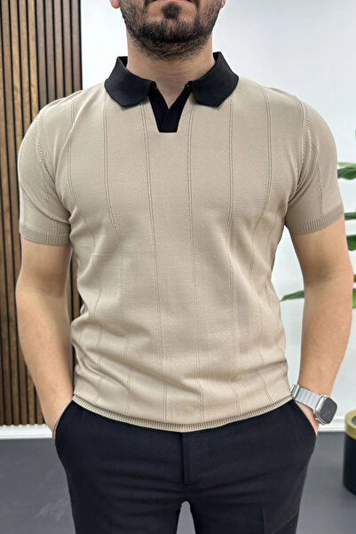 Edwox Ανδρικό μπλουζάκι με λεπτομέρεια στο γιακά Vizon Edw463