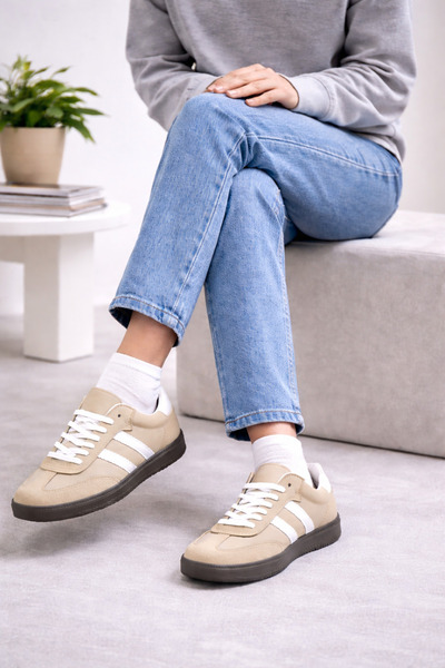 MİSSWEMODASHOES حذاء رياضي للجنسين برباط ونعل مسطح