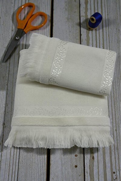 HAVLULAND FİESTA SOFT SAÇAKLI KADİFE ETAMİN İŞLEMELİK ÇEYİZLİK BOHÇALIK HAVLU...