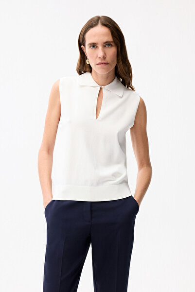 adL Damla Detaylı Triko Bluz