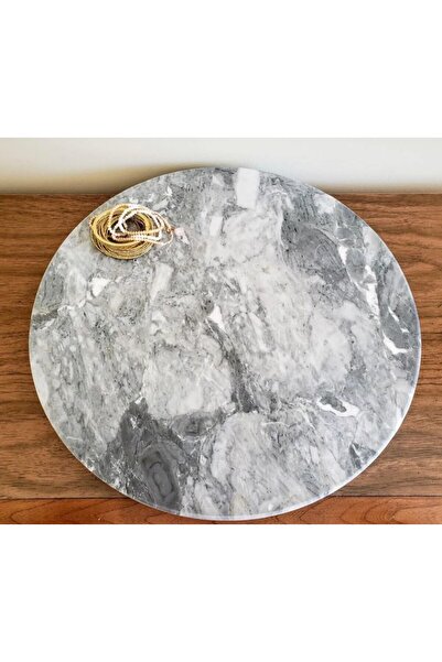 Generic Round Granite Pastry/Cutting/Chopping/Serving/Baking Board 45cm Dia a...
