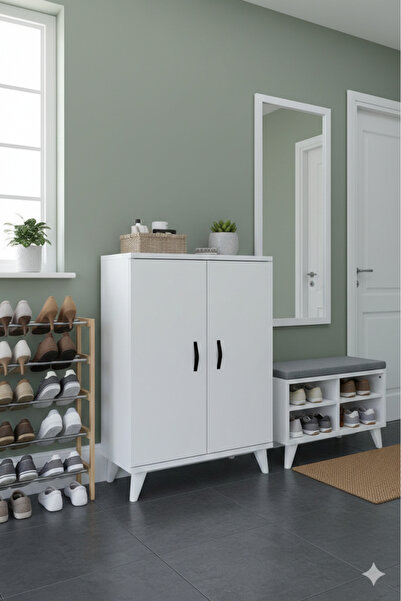 KZY Mobilya Güney Ayakkabılık&Portmanto Ayakkabı Dolabı