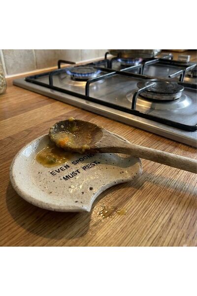 Mer Atelier Yazılı Kaşık Altlığı