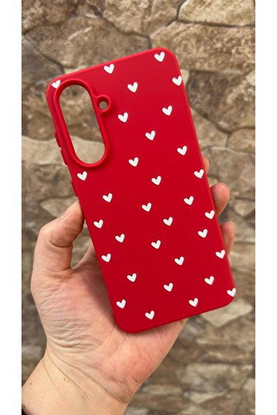 Vip Case Samsung Galaxy A26 Compatible Mini White Heart Patterned Silicone Sh...