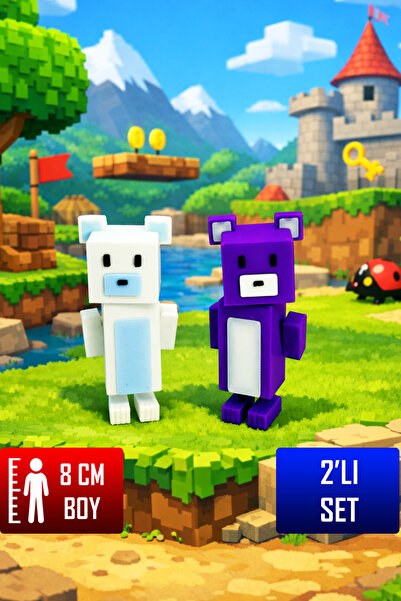 YAGLİZ Super Bear Adventure Kar Vadisi Ayı & Mor Ayı Figür Seti – Tüm Eklemle...