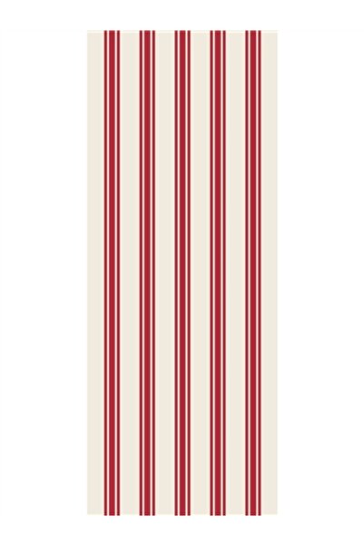Hester & Cook Red Linen Stripe Guest Napkin - pack of 16