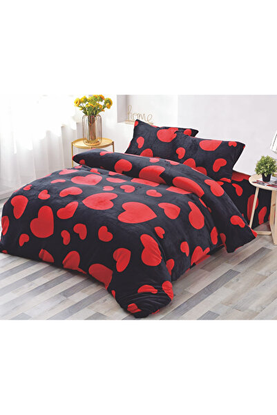 FIONNA.RO Cocolino 4 Piece Underwear With Elastic - Black With Red Hearts