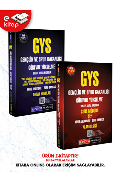 Pegem Akademi Yayıncılık E-KİTAP - 2026 GYS Gençlik ve Spor Bakanlığı Görevde...