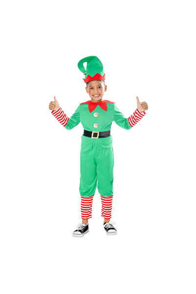 KidMania ® Χριστουγεννιάτικη Στολή Ξωτικού για παιδιά 7-8 ετών 122-128 εκ.