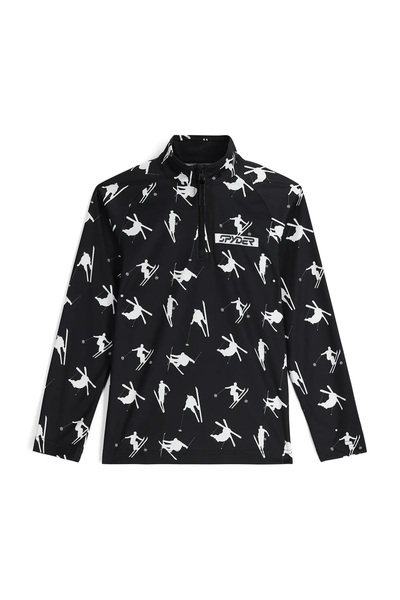 Spyder Bluza Schi Copii Ski Day 1/2 Zip 2024-Negru/Alb-XL