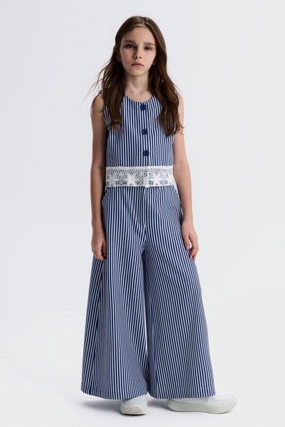 nk kids Girl's 8-14 Years Old Marin Palazzo Trousers Navy Blue
