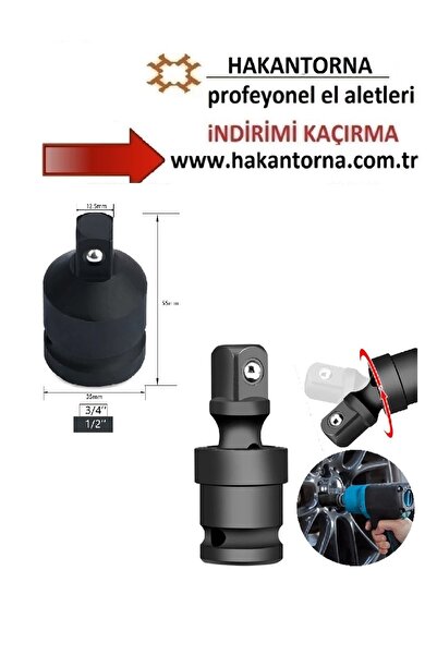 HakanTorna ريكو هافال آي كونفيرتر 3/4-1/2 مع وصلة 1/2 2 قطعة