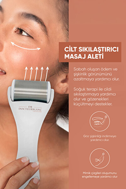 docteur blanc Ice Roller Buz Terapisi Cilt Sıkılaştırıcı Masaj Aleti Beyaz