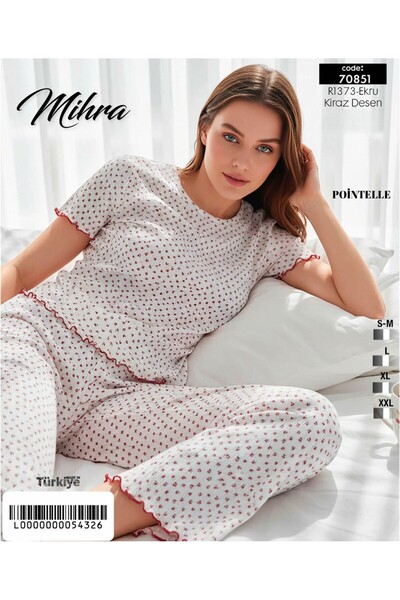 Mihra POINTELLE KOMPLET SA KRATKIM RUKAVIMA, PULOVEROM I DUGIM DONJIM DELOM