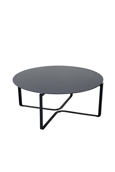 Madestr BETA Sehpa Ø100X42H cm Cam Tabla – Cam Sehpa, Orta Sehpa, Yuvarlak Sehpa