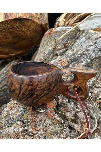 Craftman atölye El YapımI Kök Ceviz Kuksa , Kamp Bardağı , Kamp Mutfağı