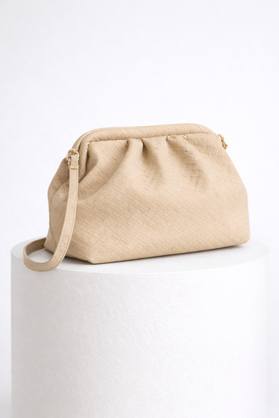 MISS IPEKYOL Глоу плетена чанта с детайли за ръка, рамо и през рамо