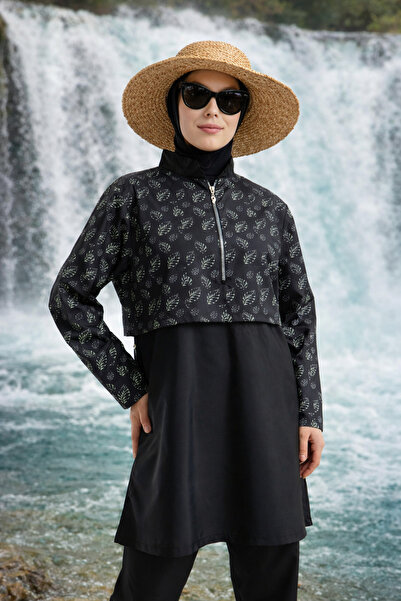 Adesline Kadın Tesettür Mayo 3'Lü Set Ayarlanabilir Bel Lastikli