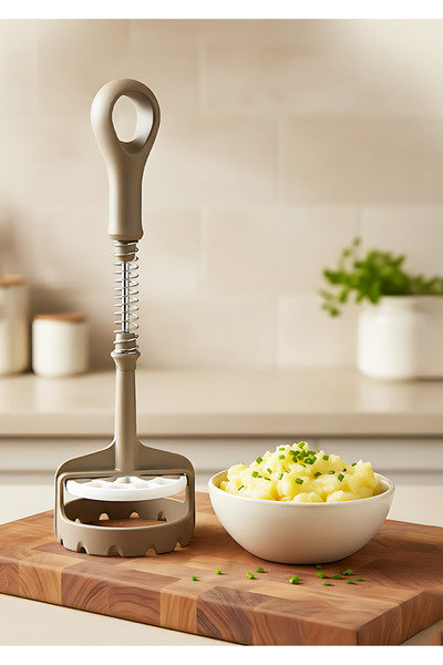 Bisbell Press Potato Masher, Spring Stainless Steel Manual Potato Crusher,BB4201