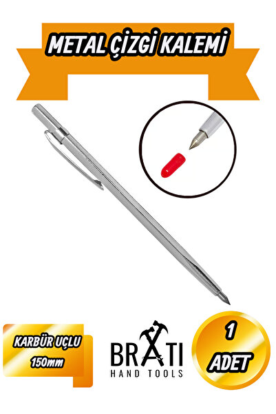 BRATİ HAND TOOLS Carbide Tip Line Drawing Pen Metal Tip Scriber Pen Iron Gran...