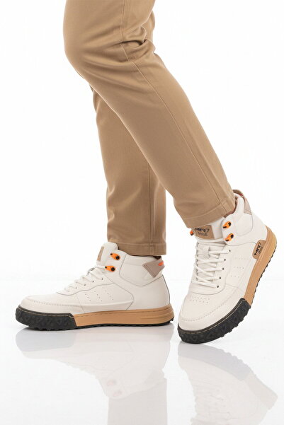 MARCOMEN White Genuine Leather Lace-Up Men's Sneaker 152-18111 m