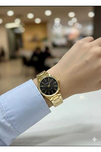 Ferrucci Milano Women's Gold Metal Cord Black Dial Wristwatch 2 Years Warranty