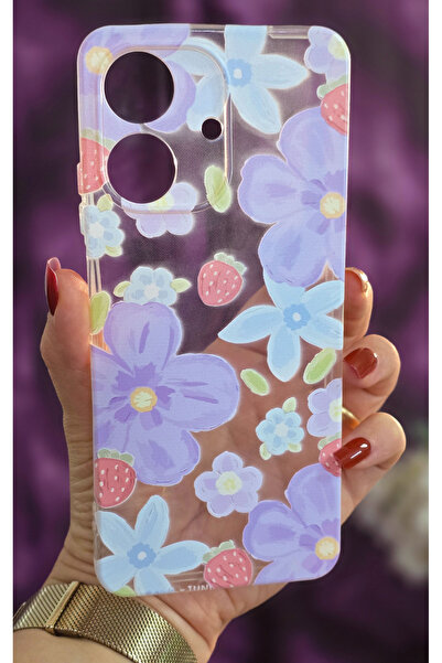 Flashy Shop Realme Note 60 Compatible Printed Transparent Silicone Phone Case