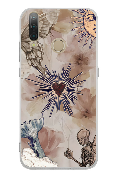 FLAMENKO حافظة هاتف شفافة بنمط القلب والفراشة متوافقة مع جهاز General Mobile ...