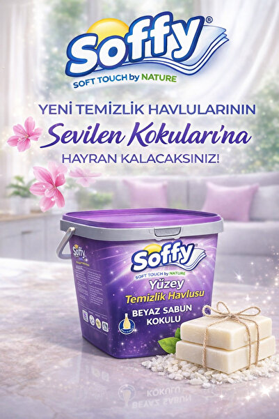 Beyaz Sabun Katkılı Islak Kova Mendil Yüzey Temizleme Havlusu 240 Adet