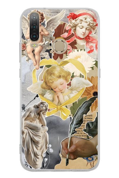 FLAMENKO General Mobile Gm 10 Compatible Angel and Sculpture Collage Pattern ...