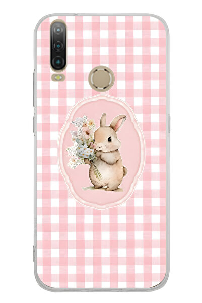 FLAMENKO حافظة هاتف شفافة بنمط زهور وأرانب متوافقة مع جهاز General Mobile GM 10