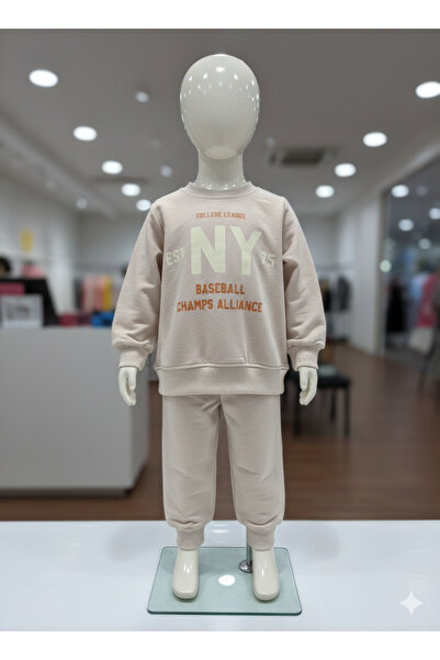 özgür dtm tekstil Erkek Çocuk Baskılı Sweatshirt Ve Eşofman Altı Takımı İki İ...