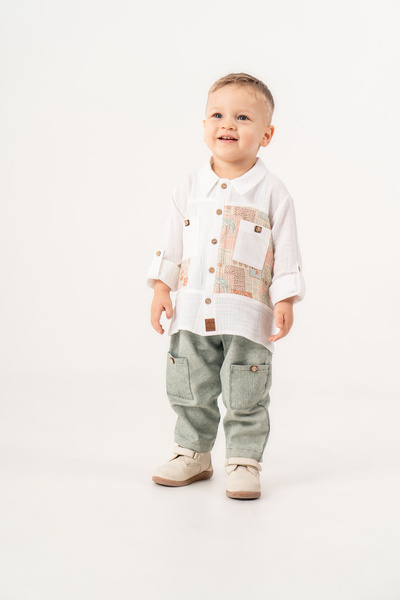 JNF kids Baby Boy & Child Holiday Long Sleeve Stylish Shirt and Pants Set
