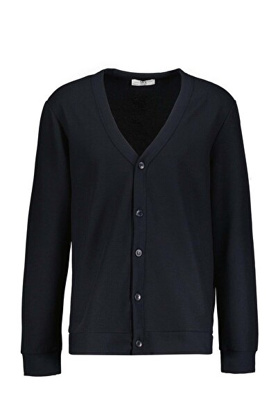 SÜVARİ Waffle Navy Blue Men's Cardigan Sw2013700018