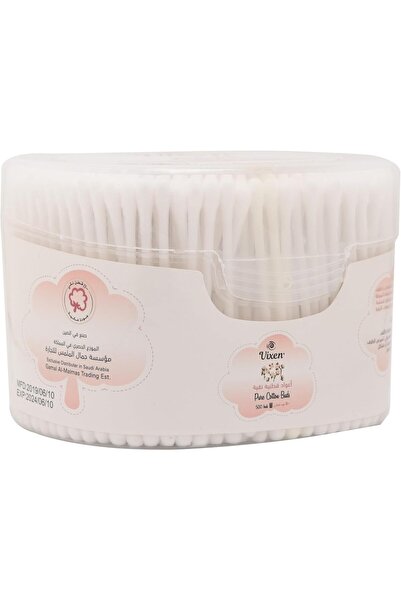 Vixen Cotton Swabs for Ear Cleaning from Vixen, White, Pack of 500 Pieces
