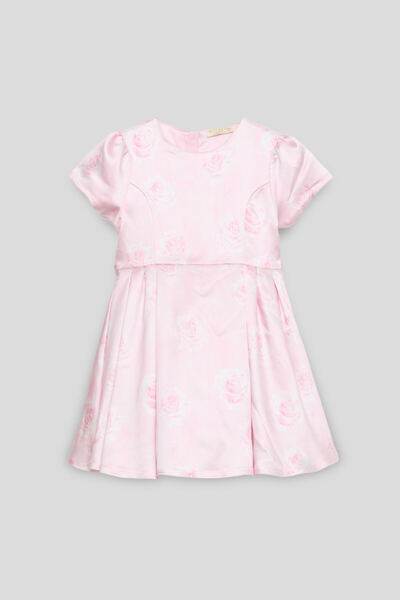 Tyess فستان منقوش للبنات