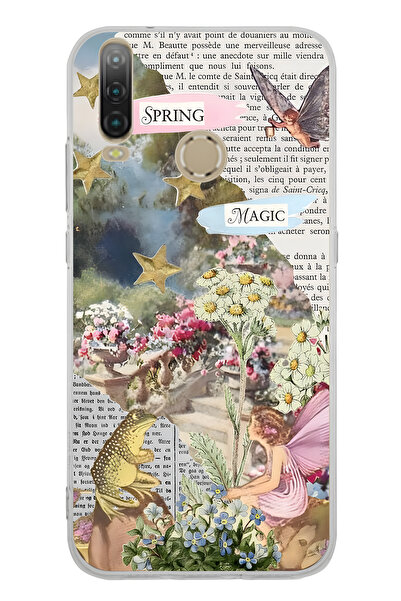 FLAMENKO حافظة هاتف شفافة بنمط Spring Magic متوافقة مع جهاز General Mobile GM 10