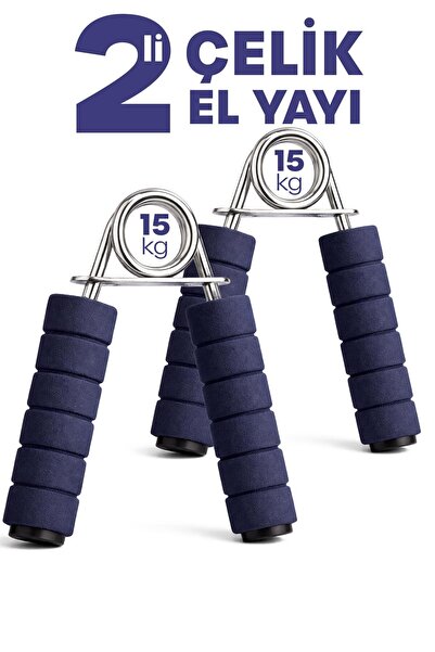 Telvesse 2 Adet Çelik El Yayı Sünger Kollu 15 kg Bilek Ön Kol Parmak Güçlendi...