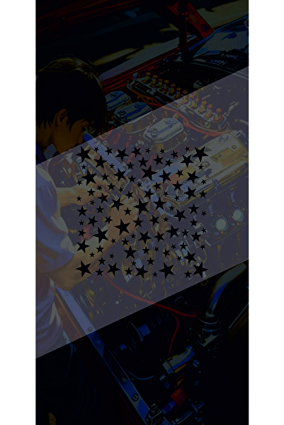 sticker Yıldız 25x25Cm Kelbek Cam Desen Kaplama Araba-Oto-Motor-Kask Hologram...