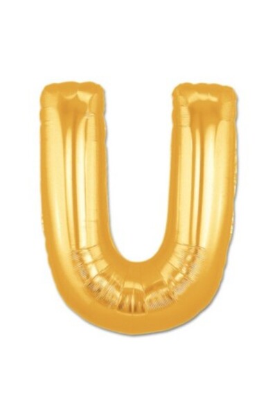 CT STONES U Letter Foil Balloon Gold Color 40 Inch