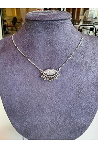 LUNEA Gümüş Renkli Taşlı Minimal Kolye